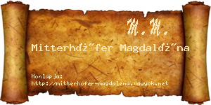 Mitterhöfer Magdaléna névjegykártya